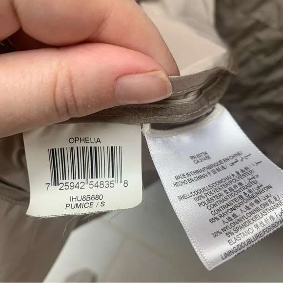 BcbgMaxazria Ophelia Trench  Coat Pumice Ruffle Back Pewter/Grey S - Picture 6 of 13